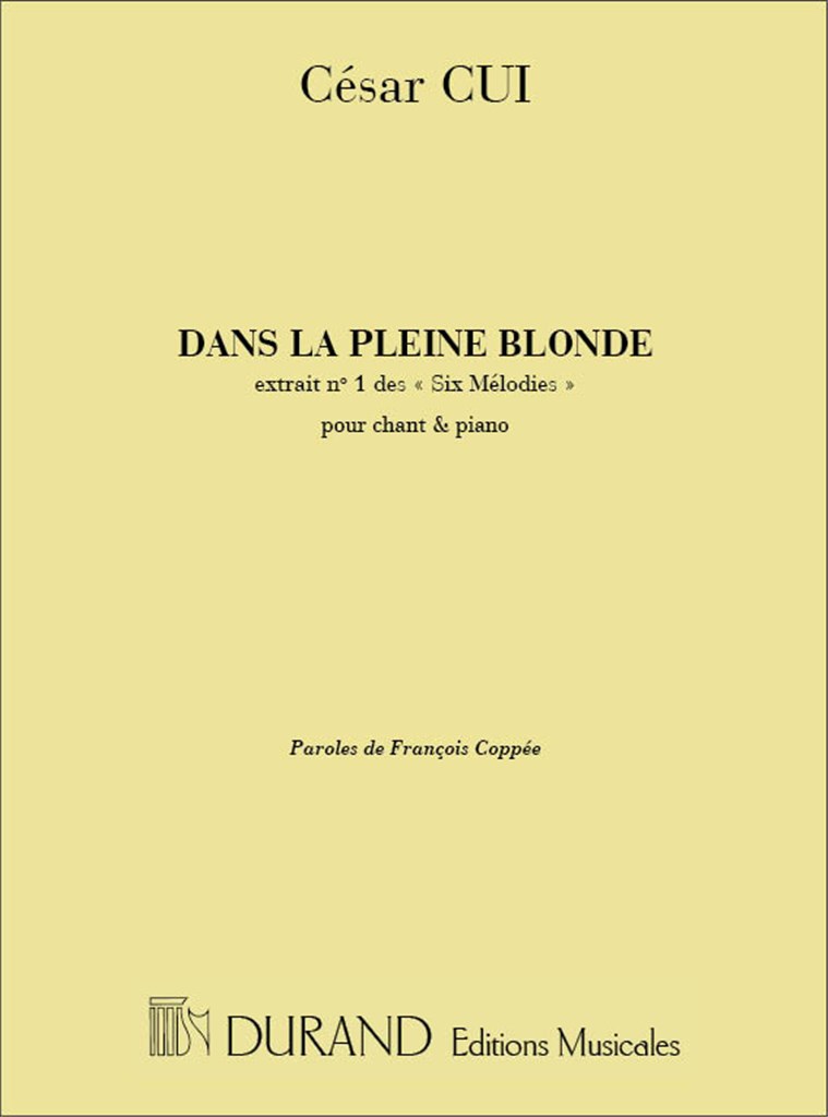 Dans La Plaine Blonde